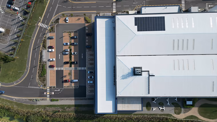 building overhead photo