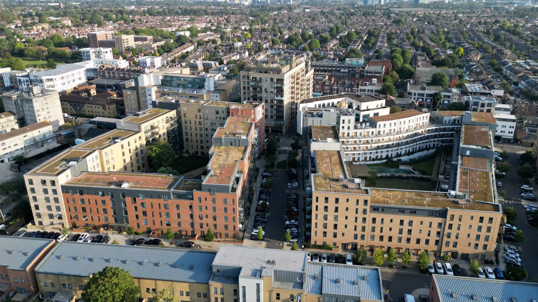 overhead real estate buildings