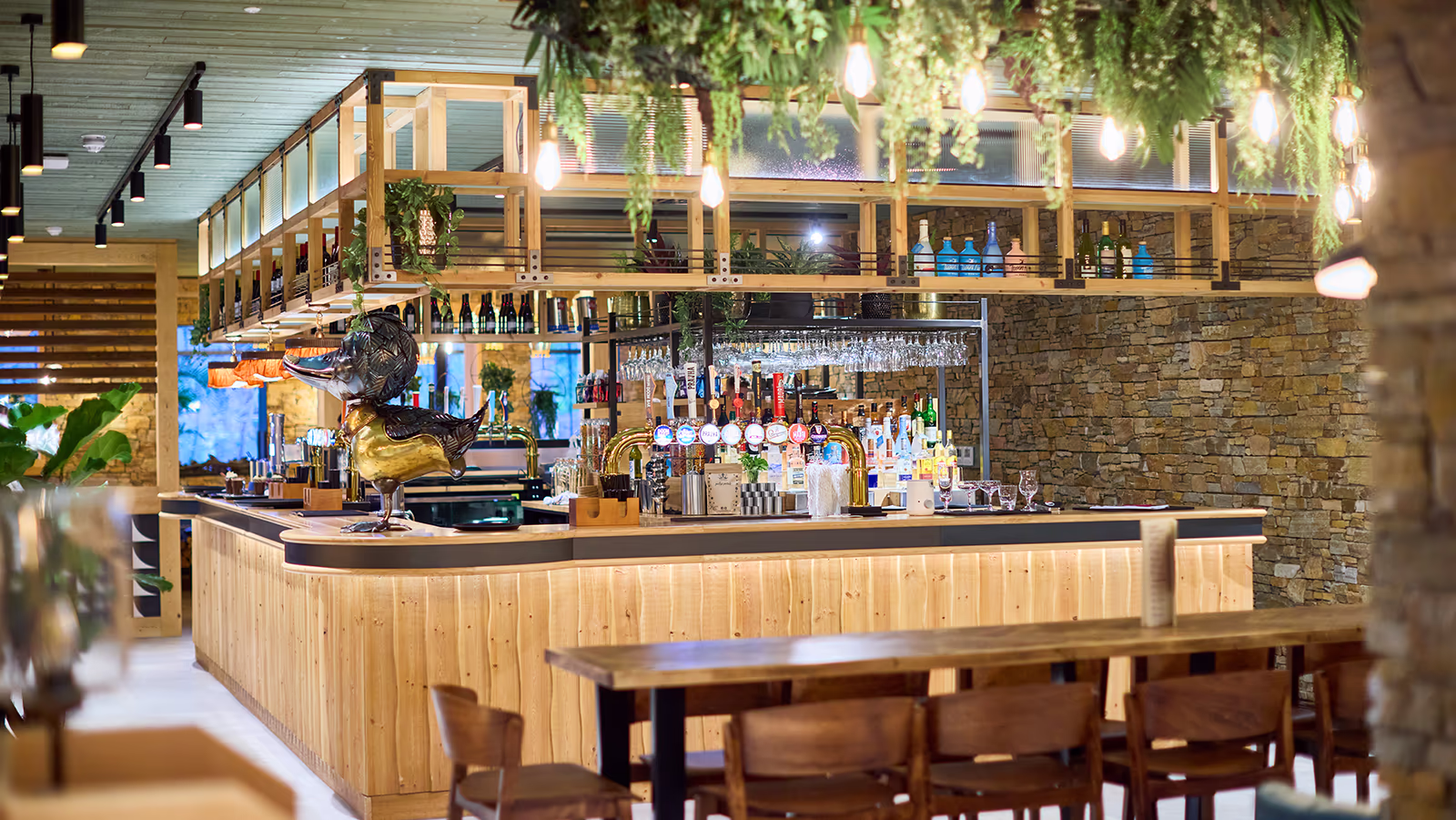 full interior fit-out of gastro pub - bar area