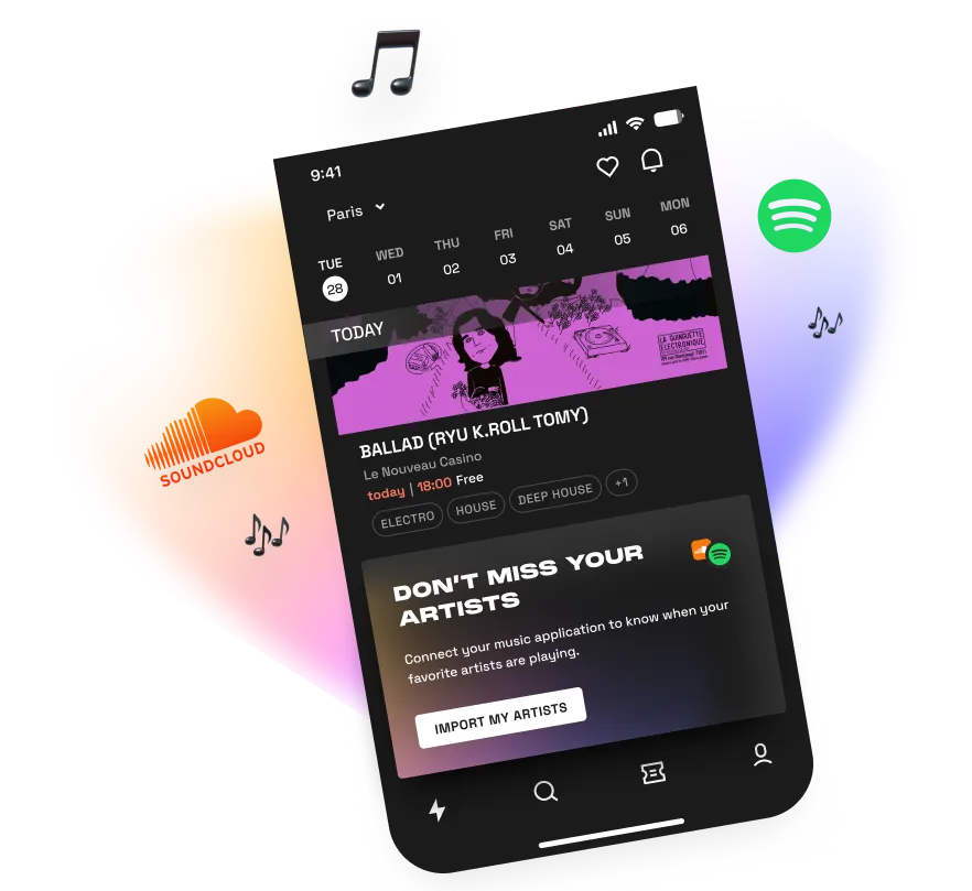 Importar e conectar a sua conta de streaming de música