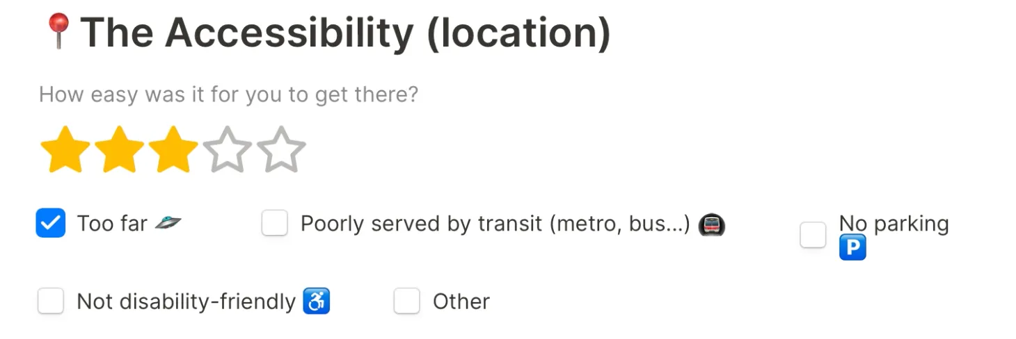 Survey with low satisfaction