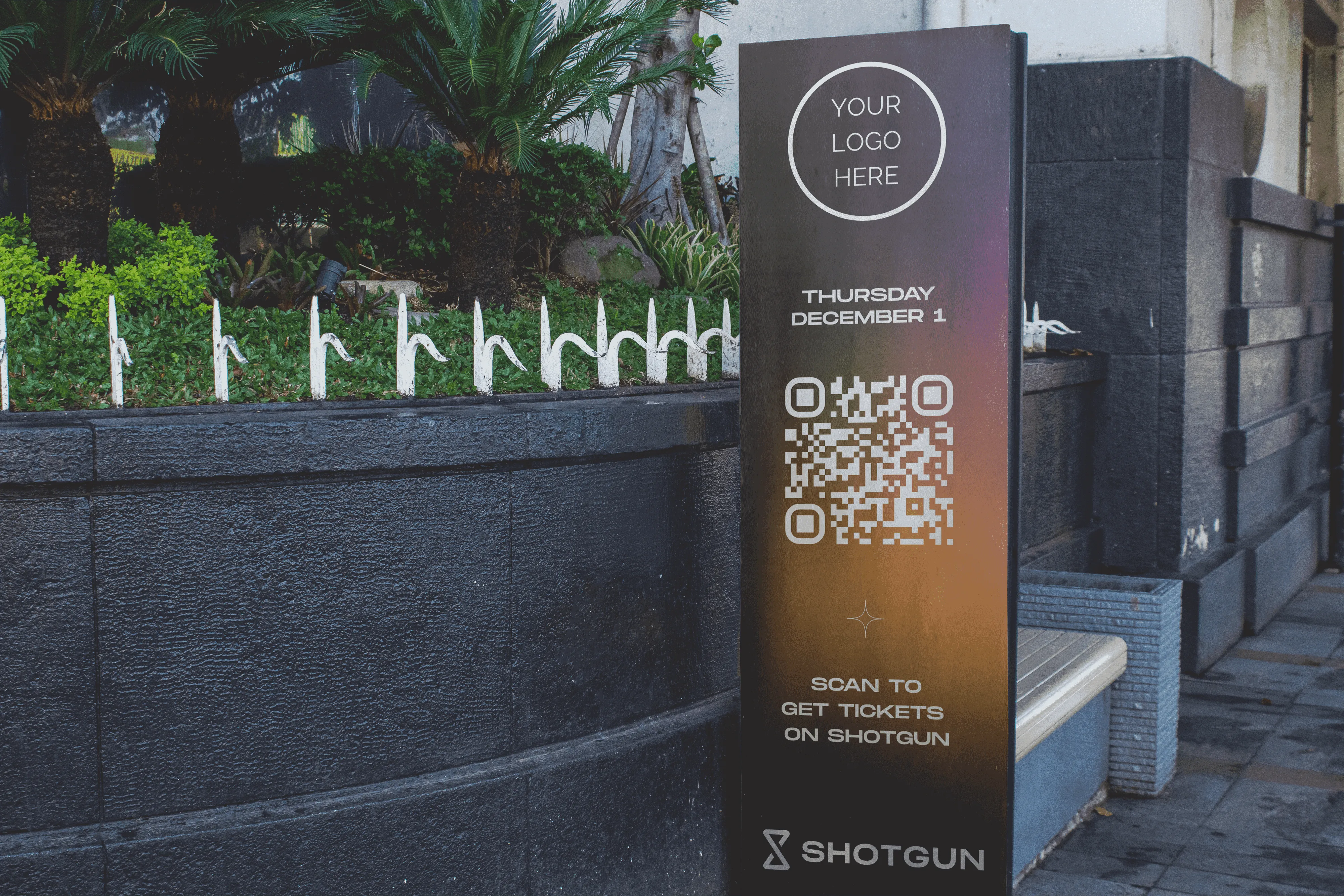 QR code at the venue