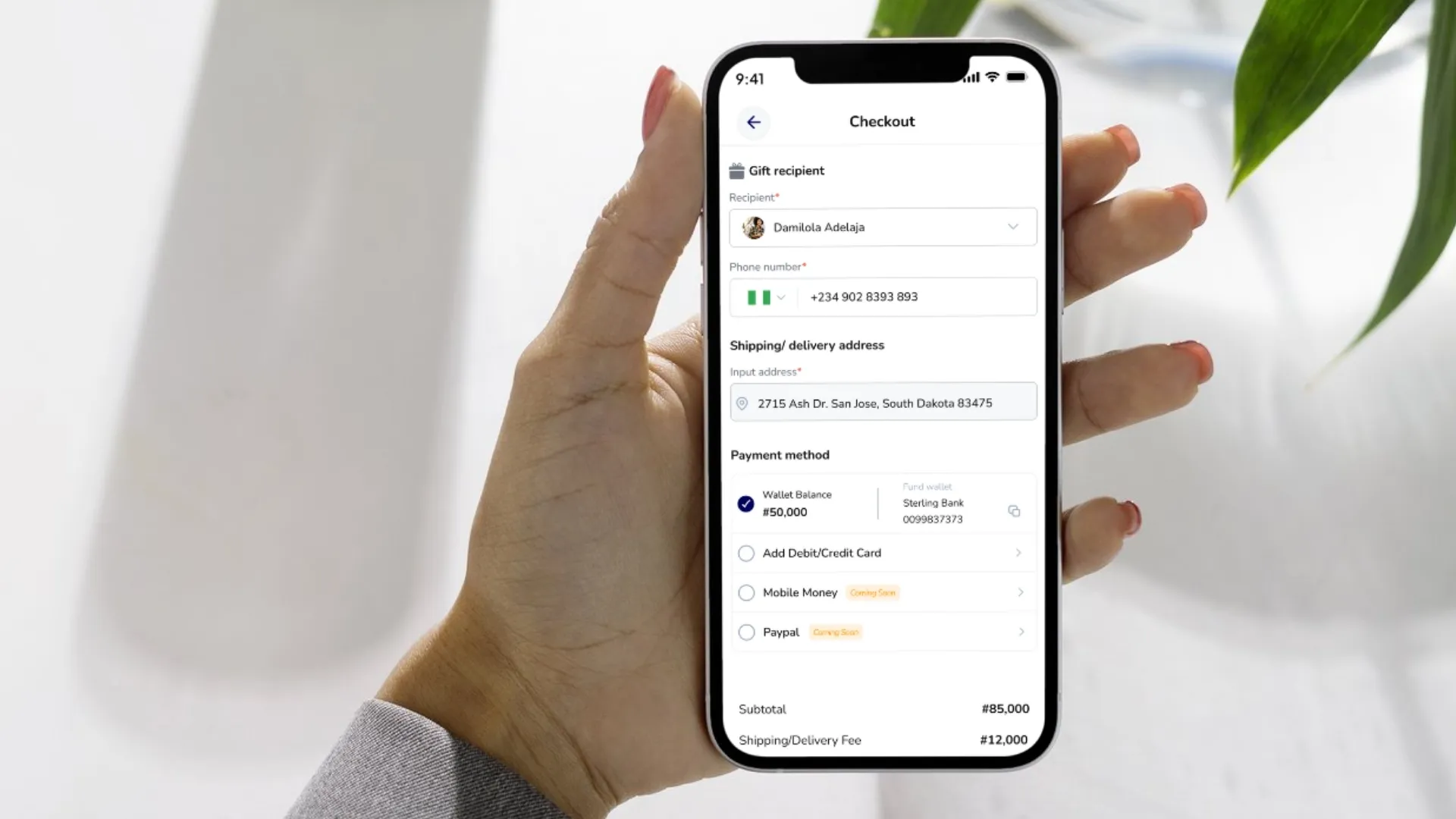 Antlers App gift marketplace checkout