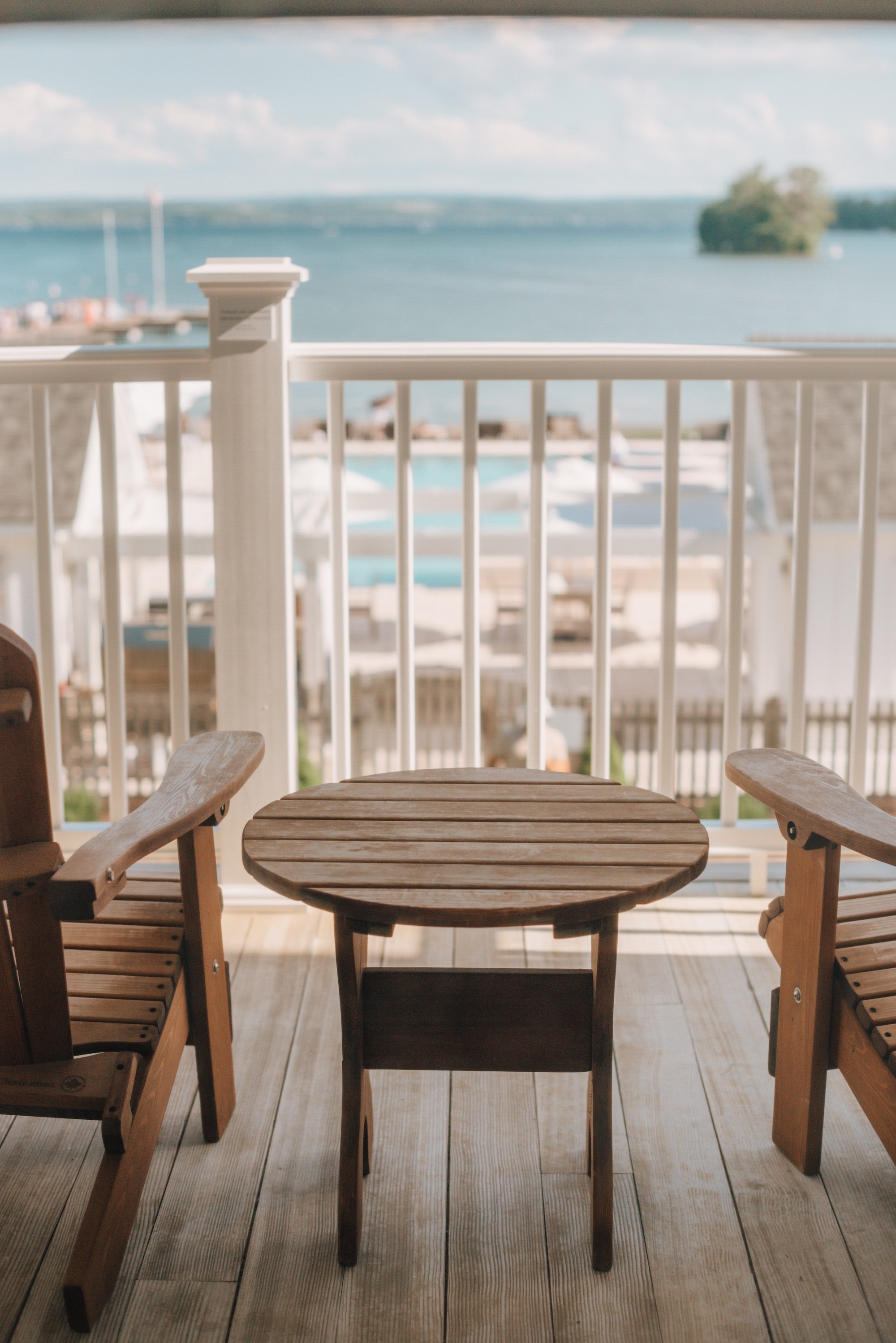 Chairs on deck at The Lakehouse on Canadaigua