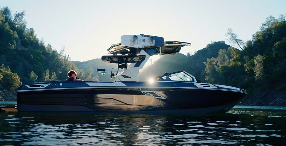 Surf boat on the water