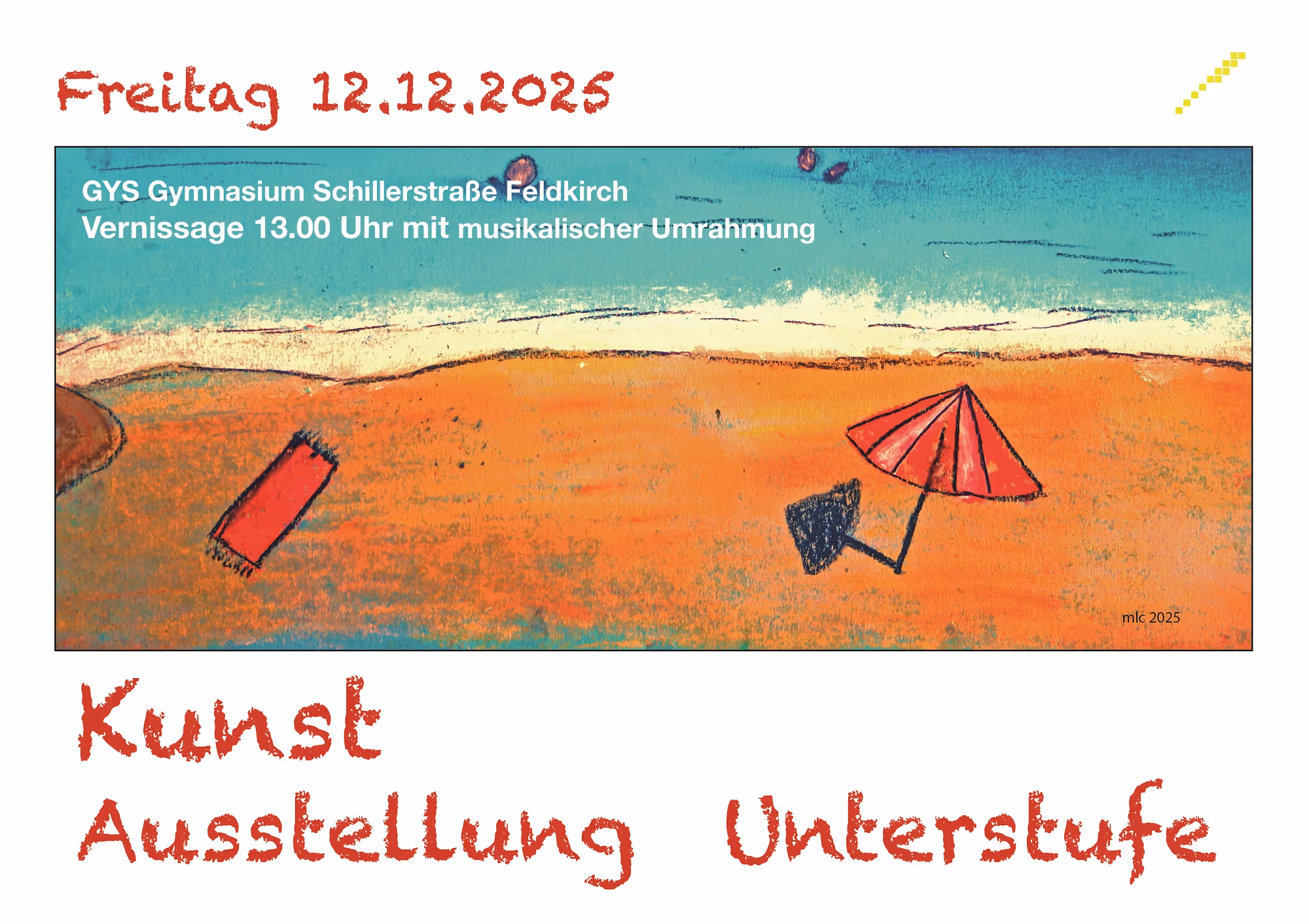 Einladung Kunstausstellung Unterstufe