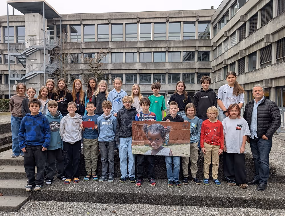 Die 1d-Klasse unterstützte das Projekt „Kinderspuren“