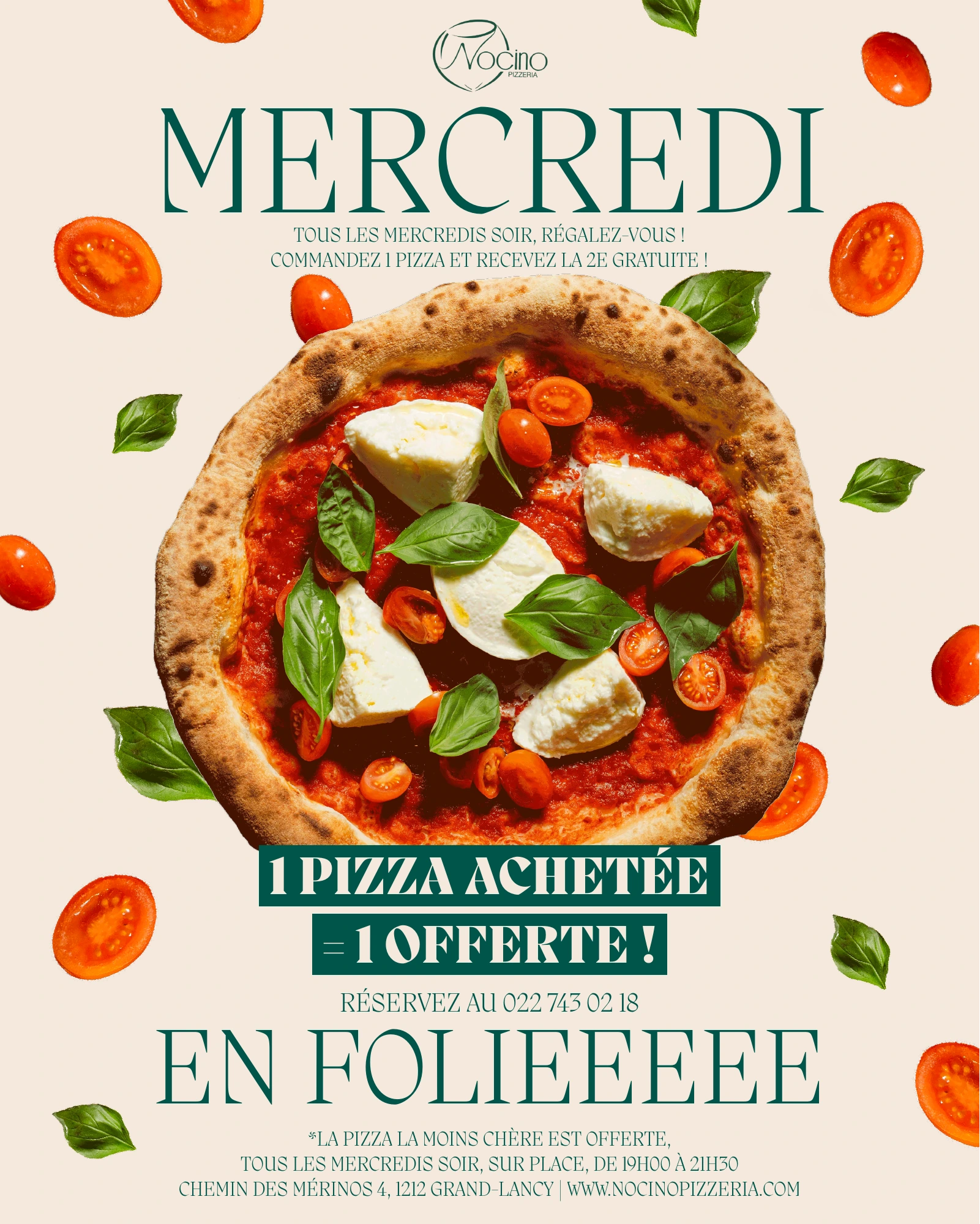 Flyer officiel Nocino — Mercredi en folie