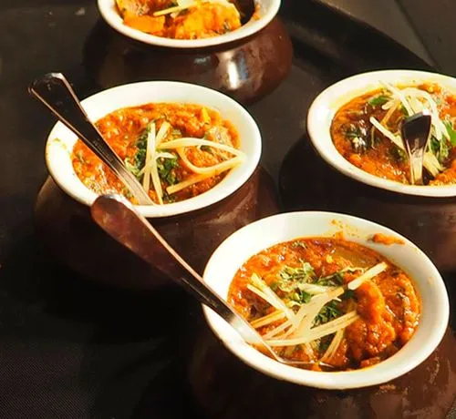 3 plates with sweet red curry