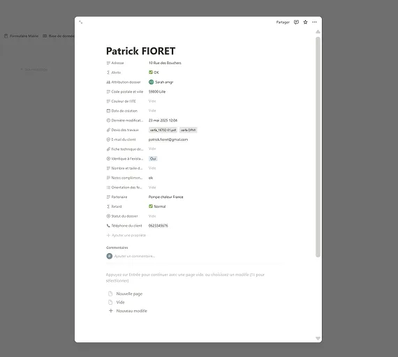 Dossier fenêtre
