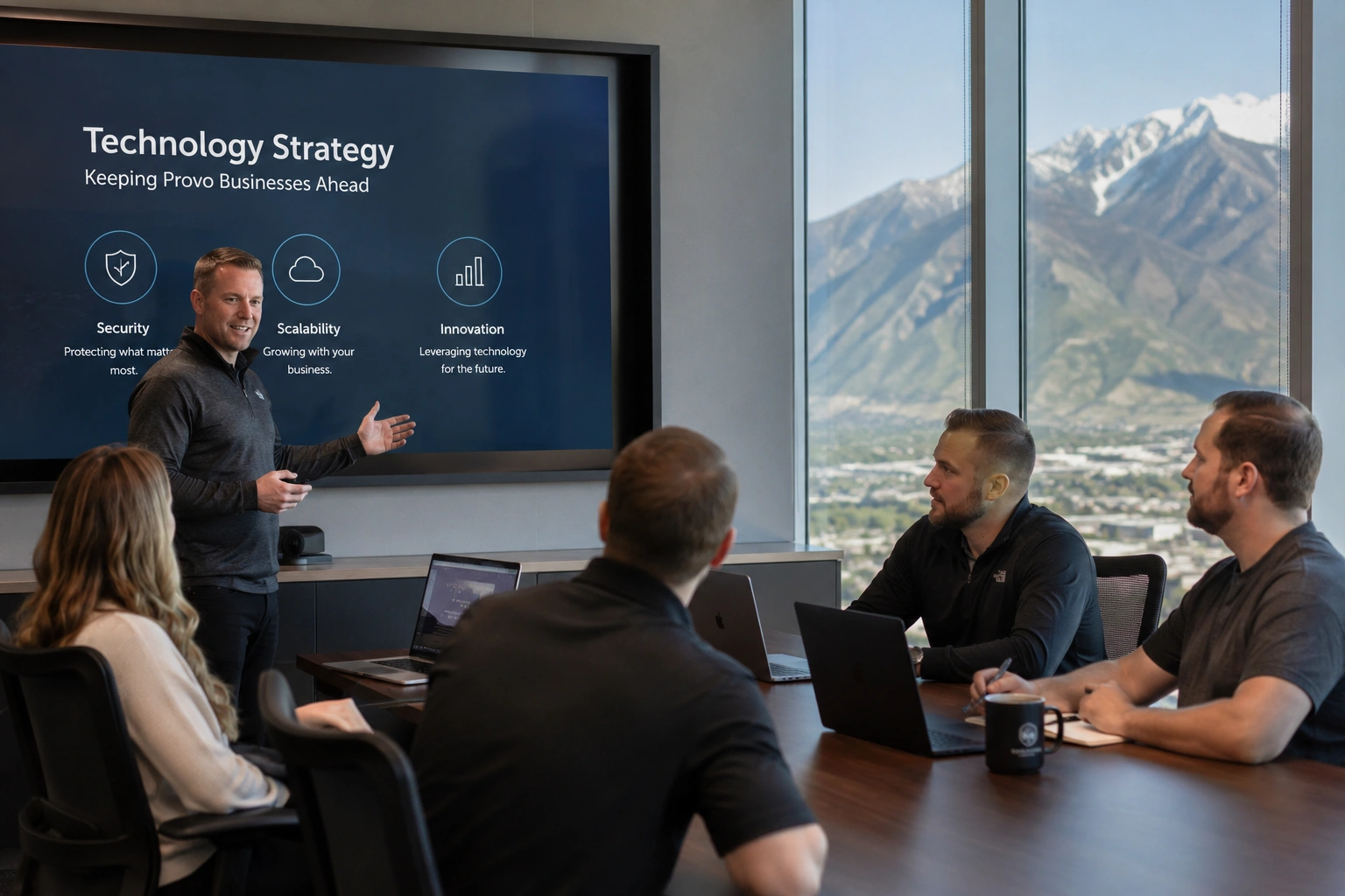 InfoTech Enterprise Solutions IT consultant working with a Provo, Utah business team on a technology roadmap