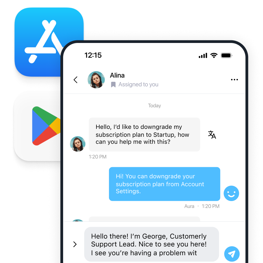 AI Powered mobile app for customer service