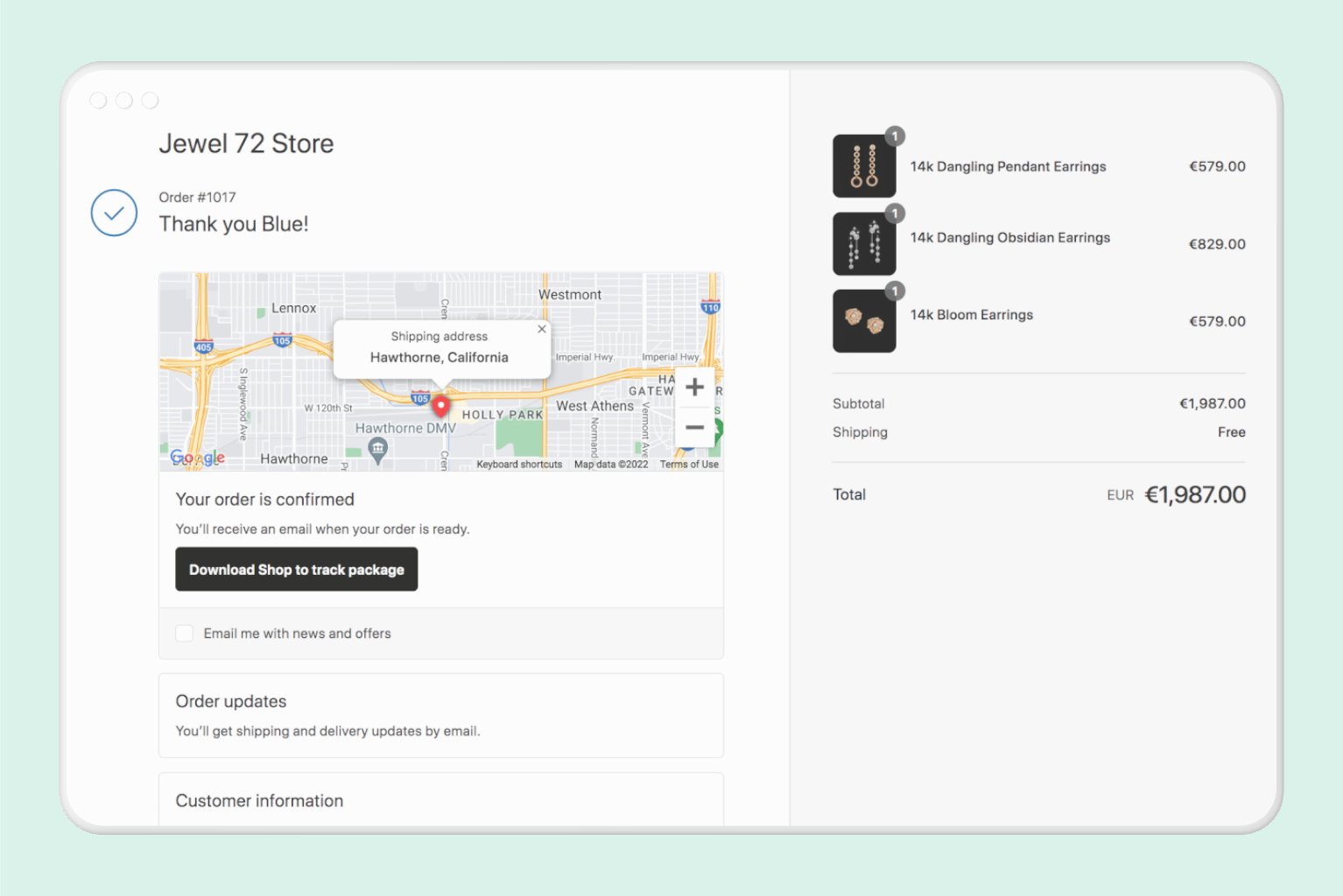 Shopify Thank You Page