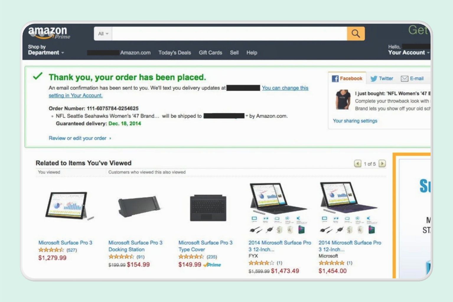 Amazon Thank You Page Offers