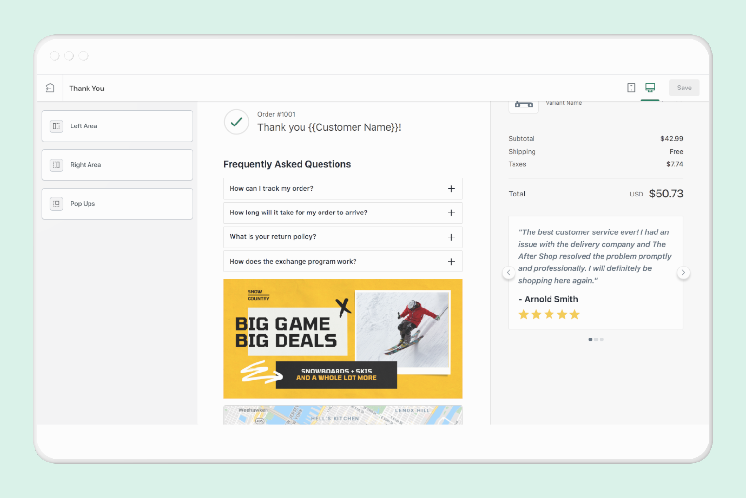 AfterSell Review and FAQ Widgets