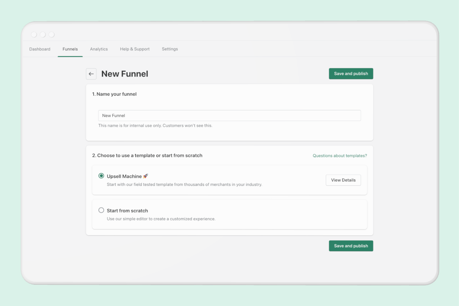 AfterSell Funnel Options
