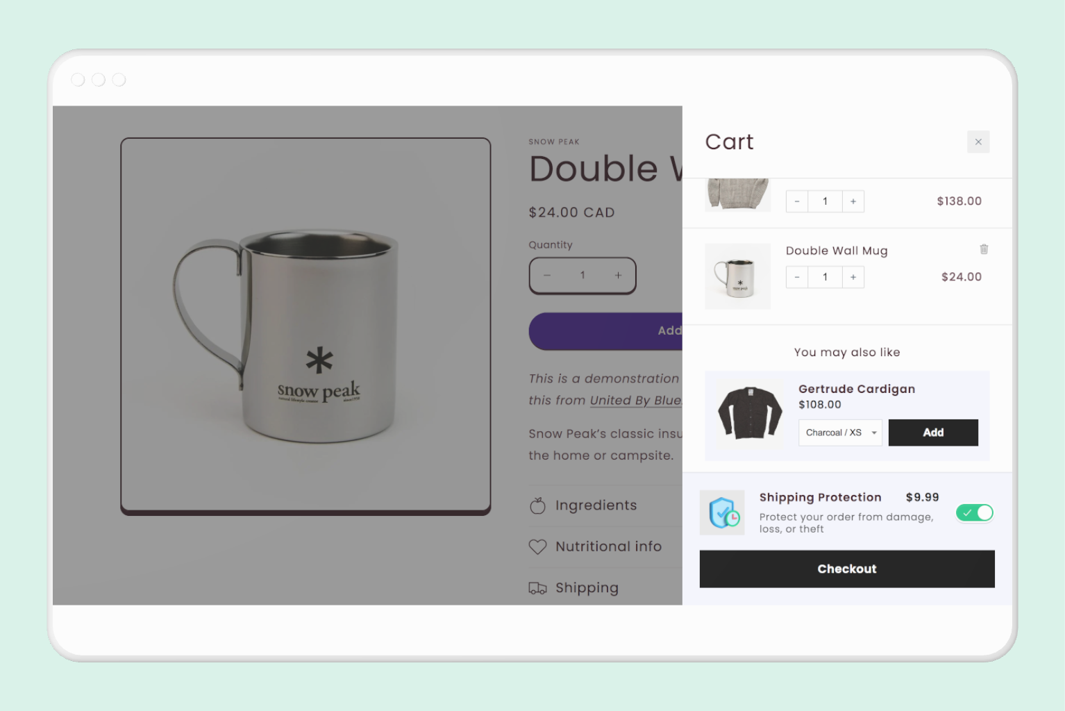 UpCart Cart Drawer App