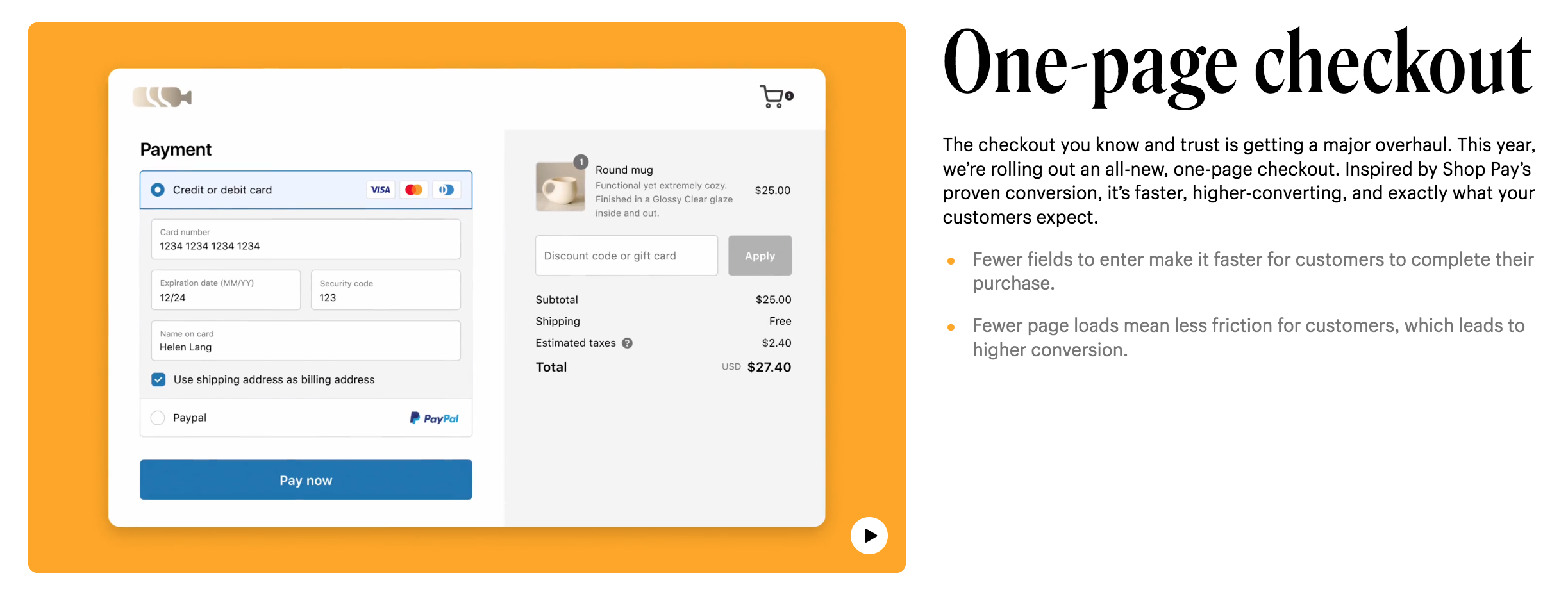 one page checkout shopify editions winter 2023