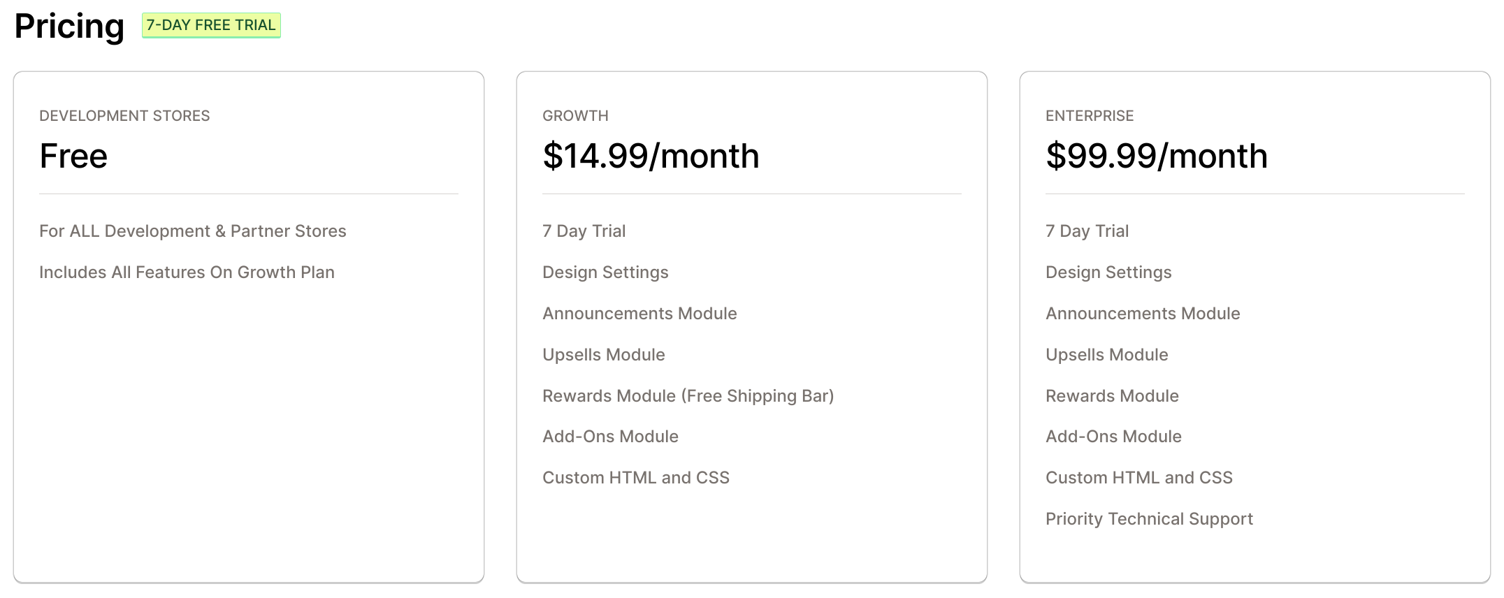 UpCart Pricing