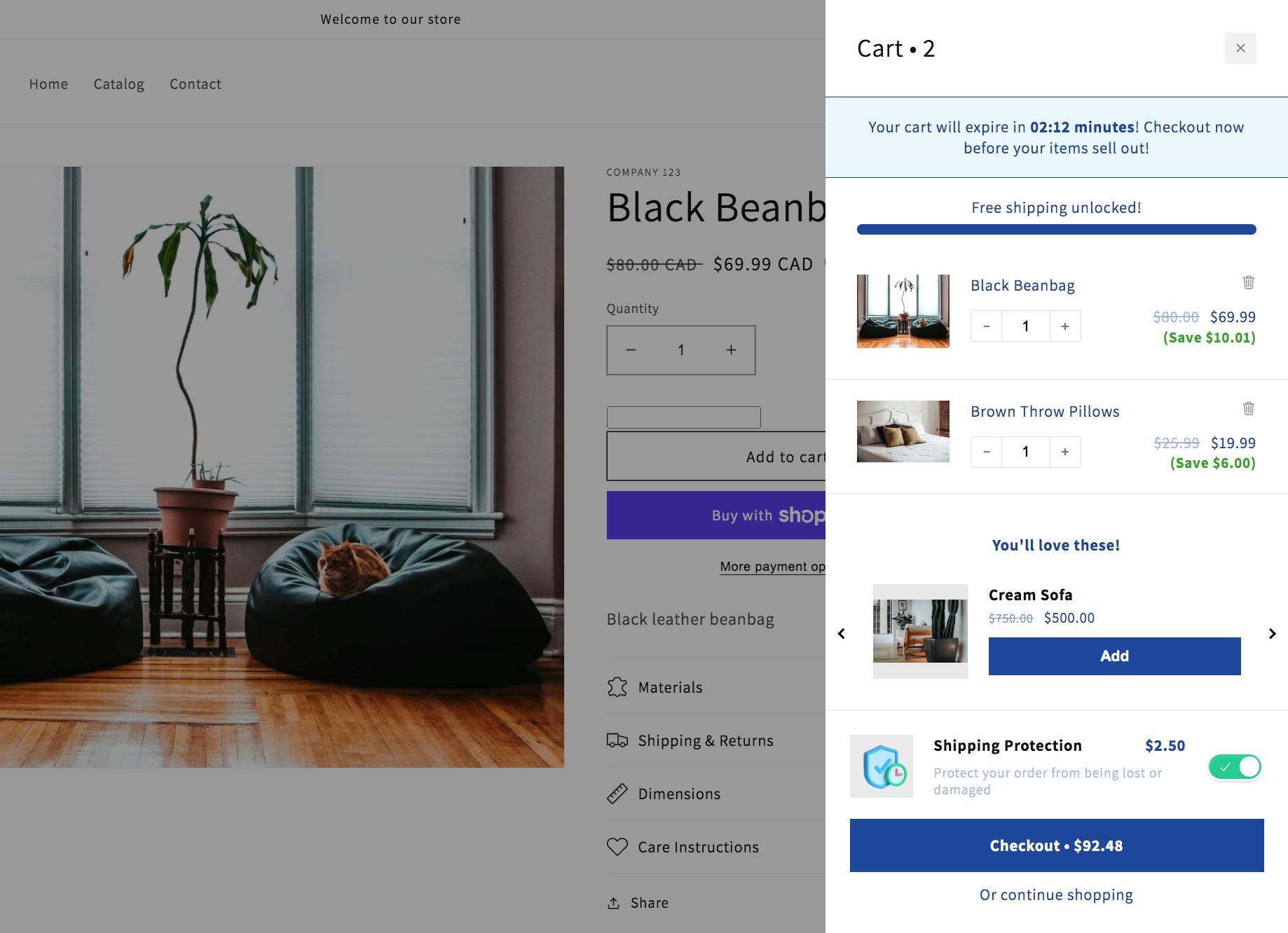 UpCart Example