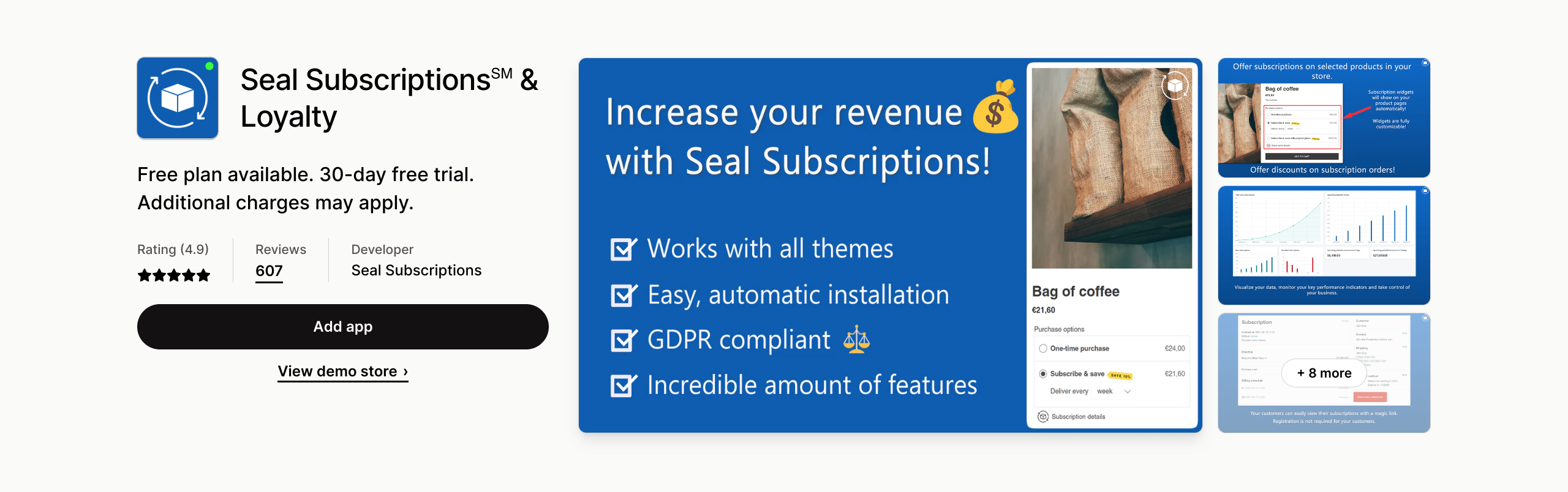 Seal Subscriptions App