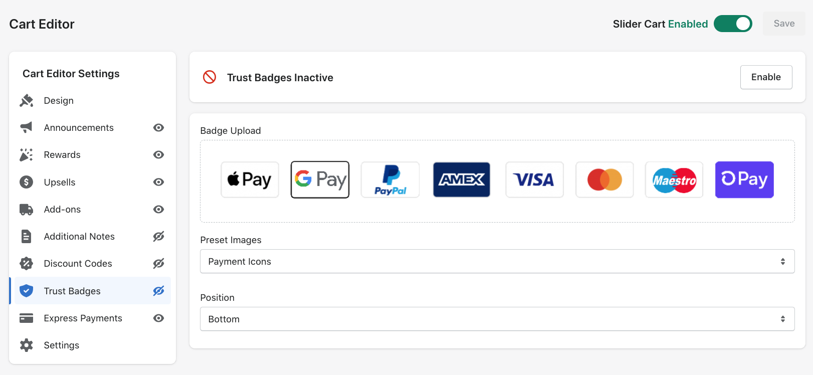 upcart trust badges