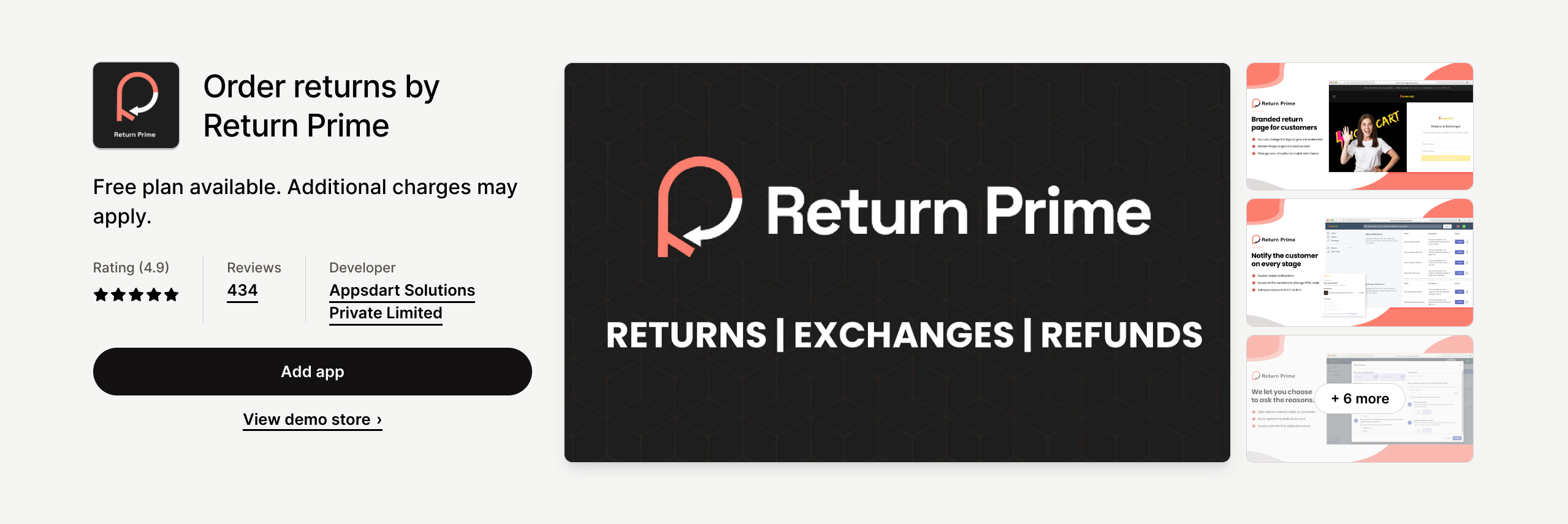 return prime shopify app