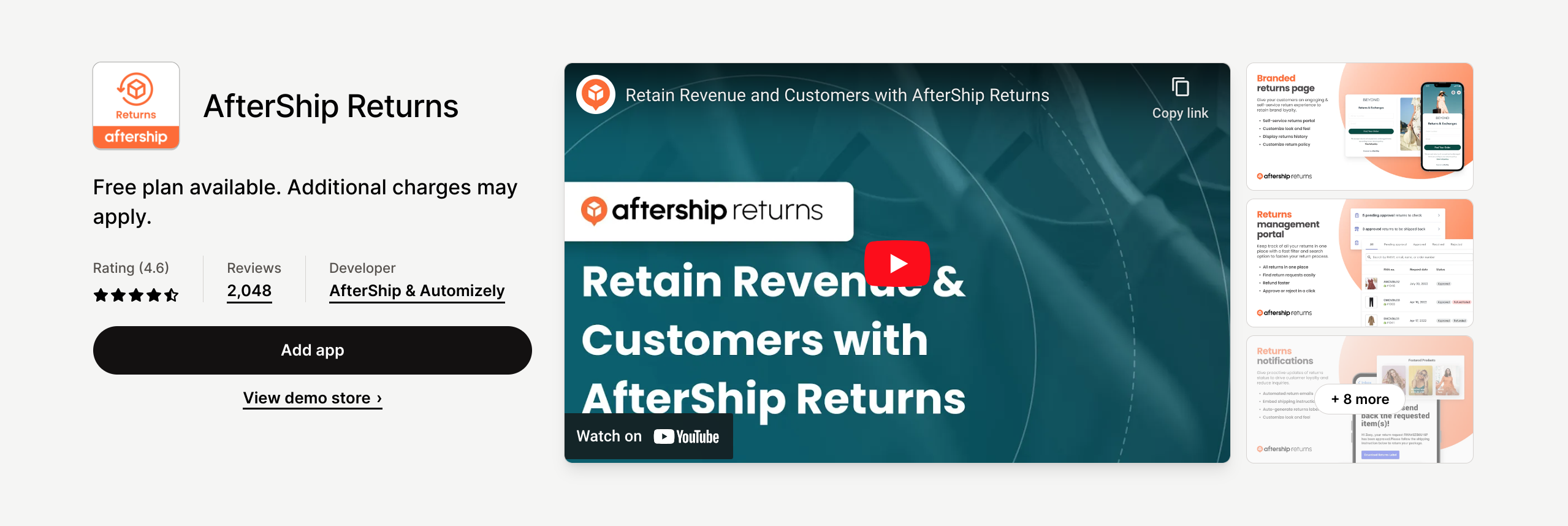 aftership returns shopify app