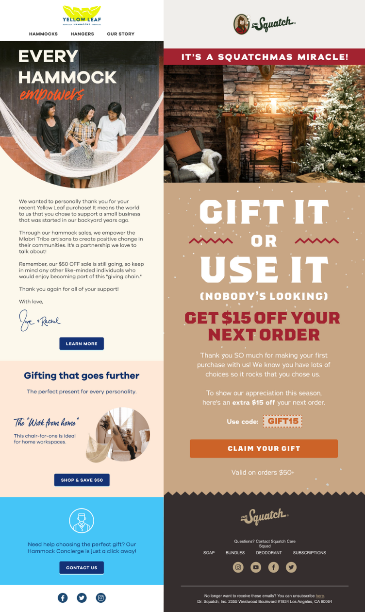 Upselling bundles and giftable items examples