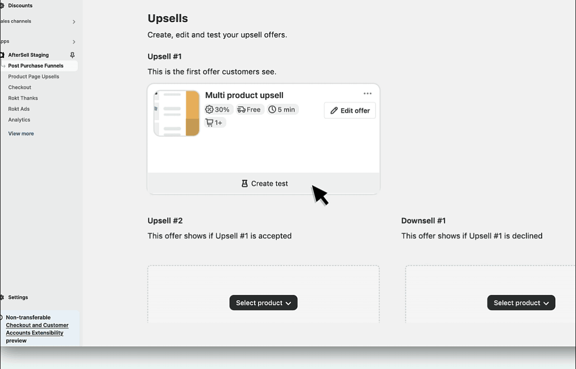 How to set up a multivariate test in Aftersell