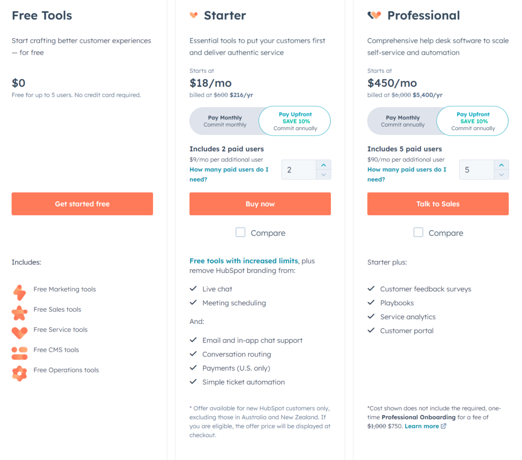 hubspot pricing