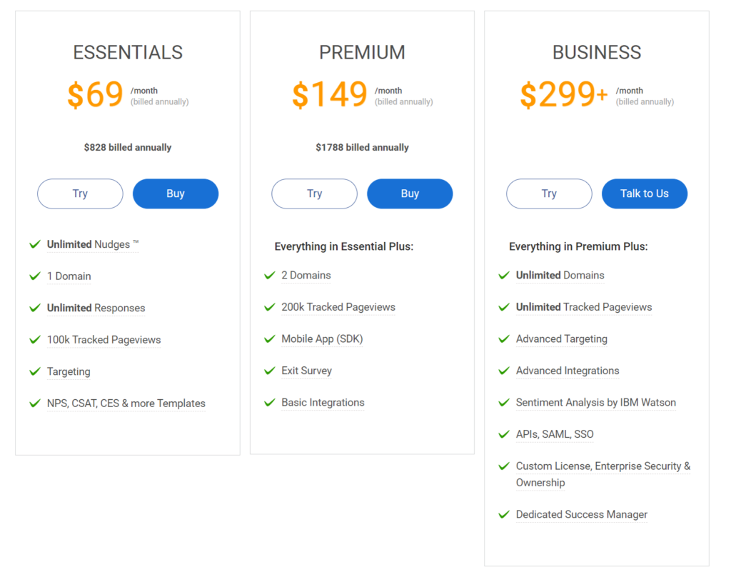 Qualaroo pricing