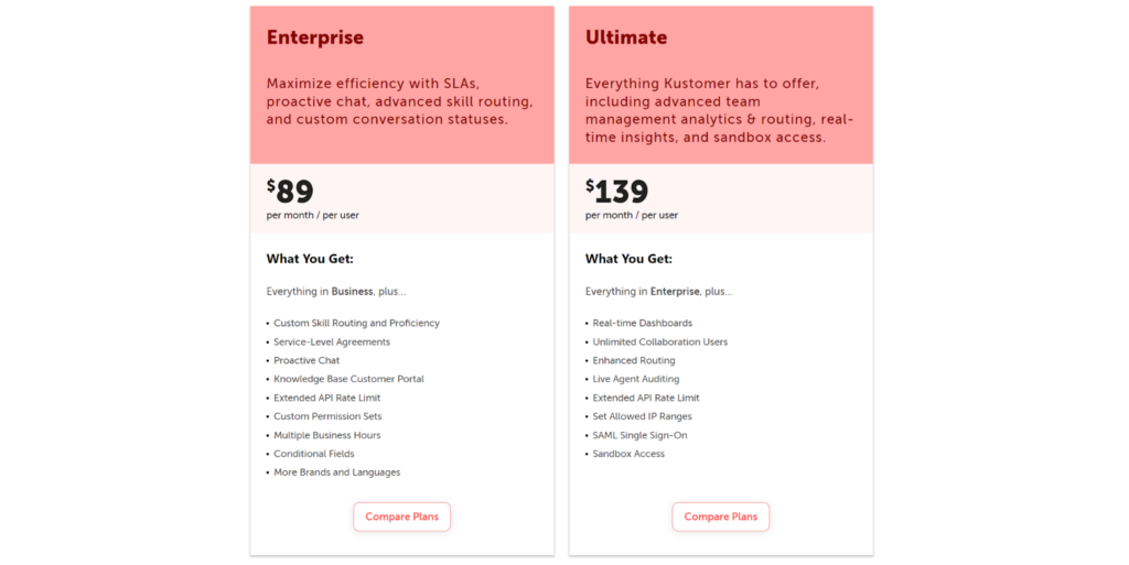 Kustomer pricing
