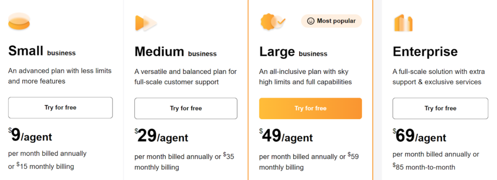 live agent pricing