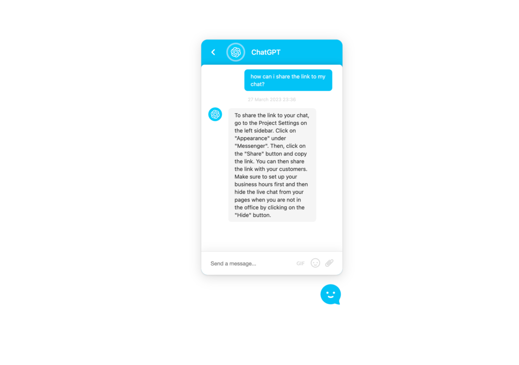 ChatGPT for Customer Service real case onboarding question