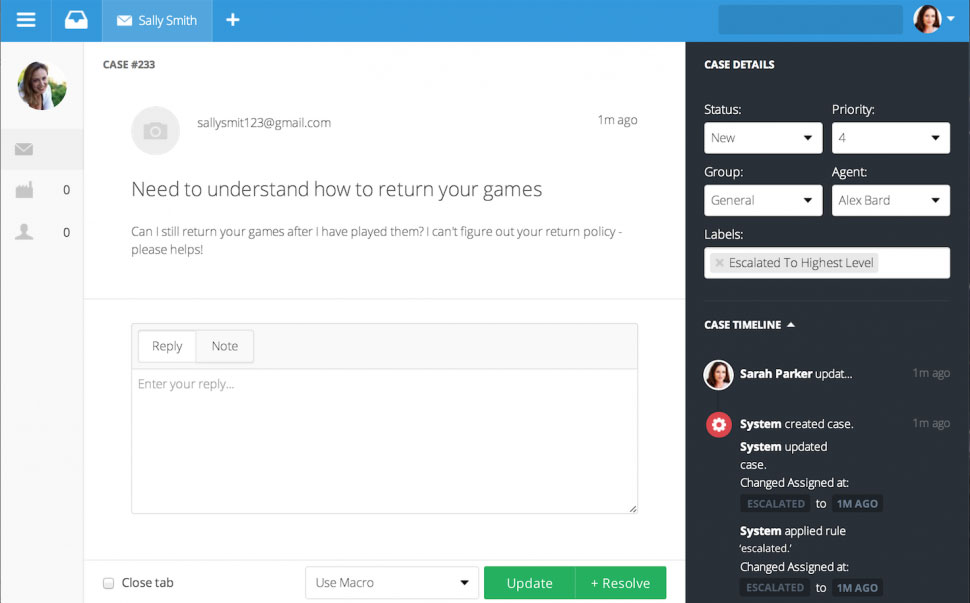 Salesforce Service Cloud dashboard