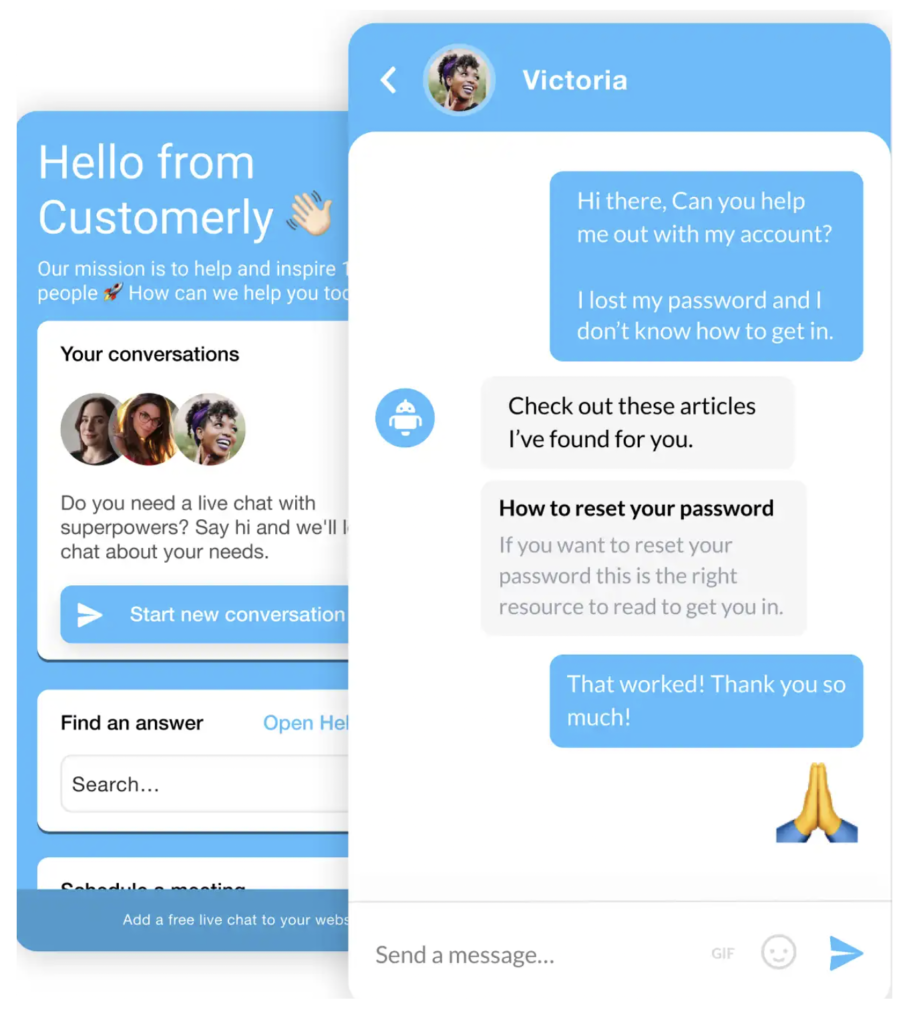 Customerly live chat