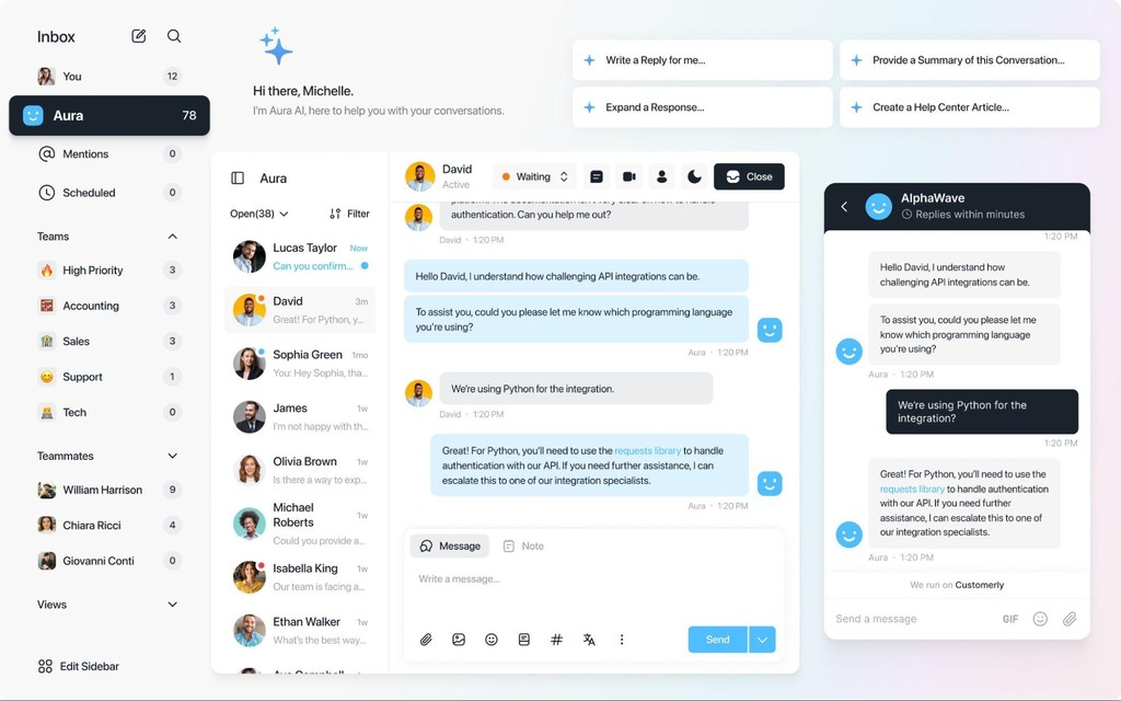 Customerl' AI-powered help desk platform