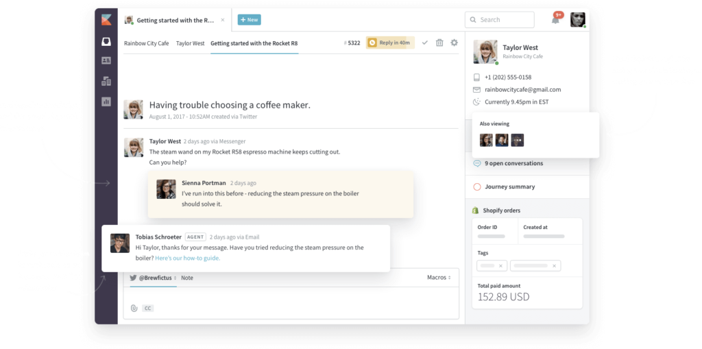 Kayako' helpdesk platform