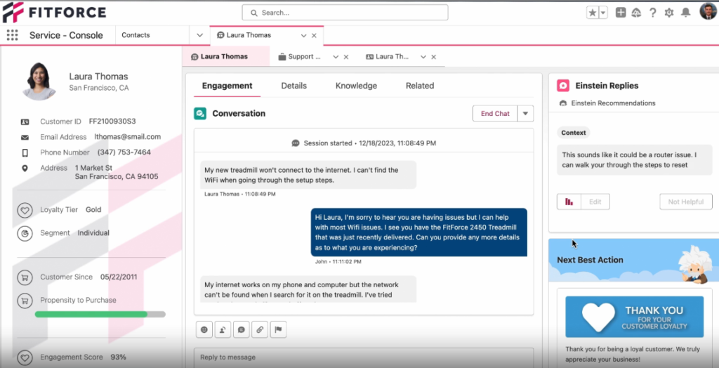 Salesforce' helpdesk platform