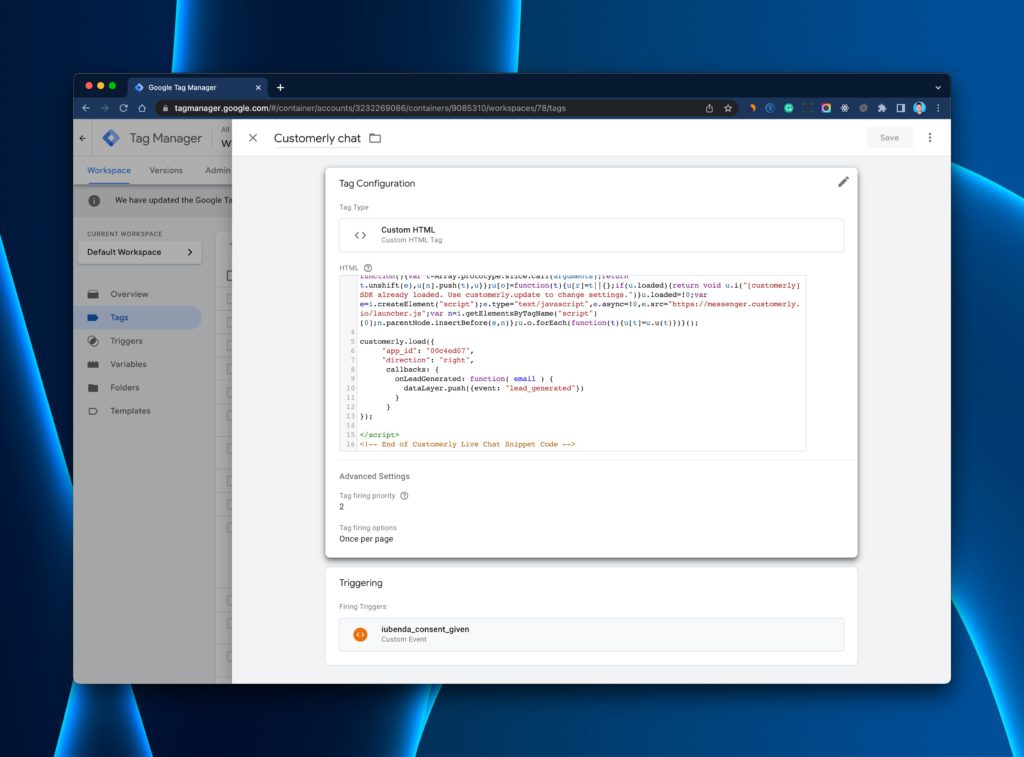 custom html tag in GTAG