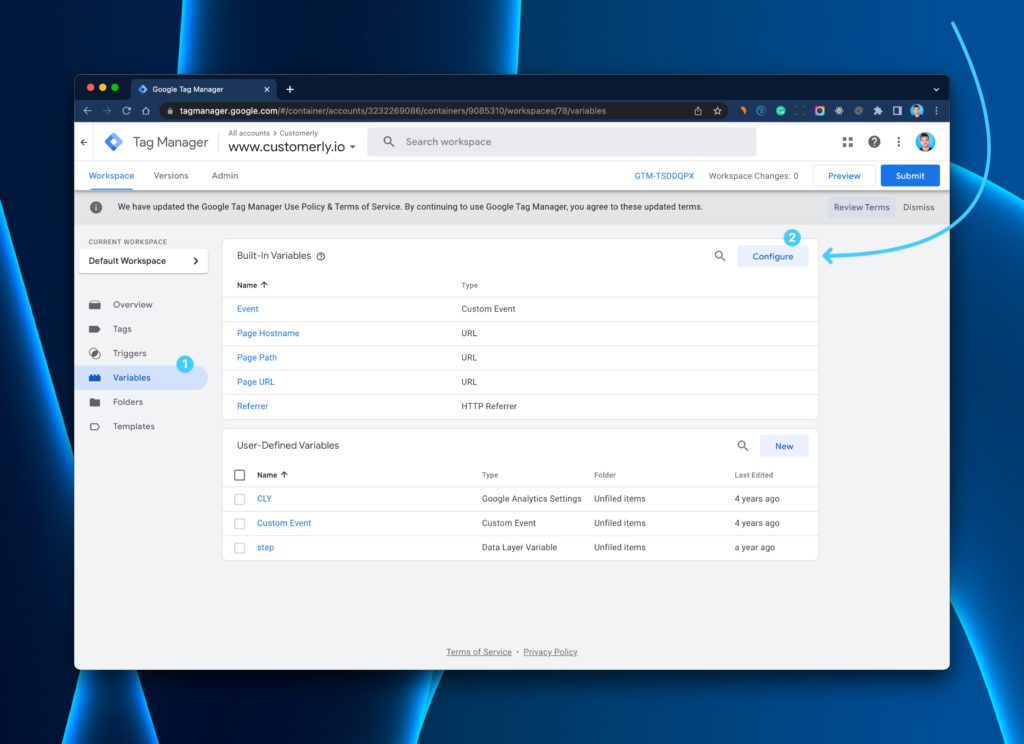 Google Tag Manager configure