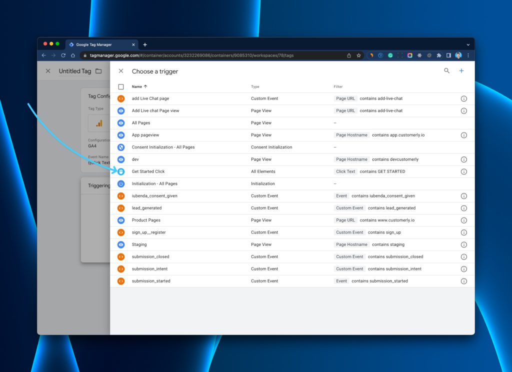 Google Tag Manager get started