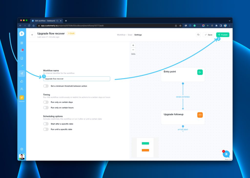 set a workflow name