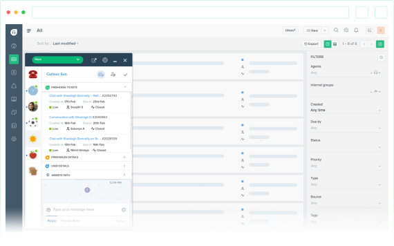 Freshdesk dashboard