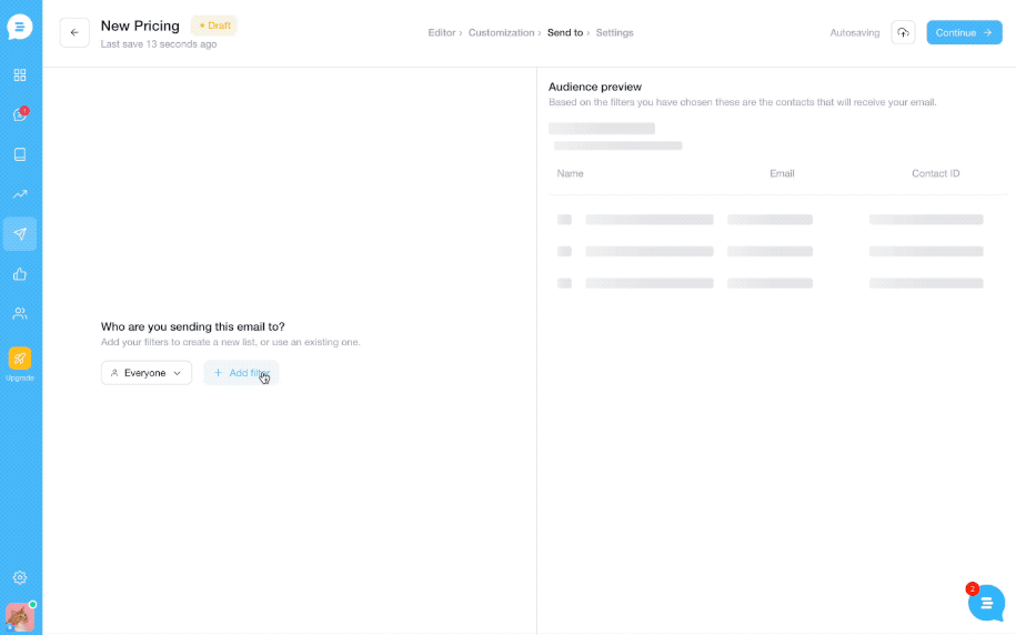 Create a segment based on the user behaviour