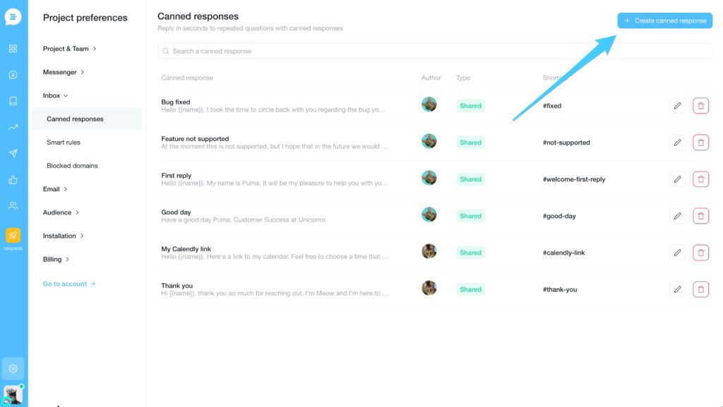 canned response manager
