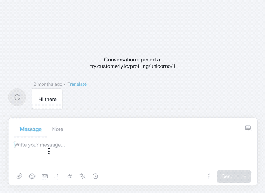 How to use canned response shortcut