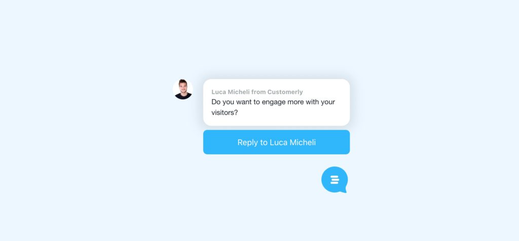 chat trigger to engage with visitors