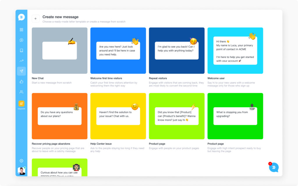 Live Chat triggers examples